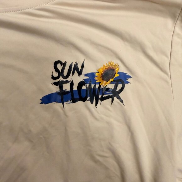 🌻 Manfinity “Sunflower” Graphic Tee | Beige Unisex Streetwear Shirt | Size L - Picture 6 of 13